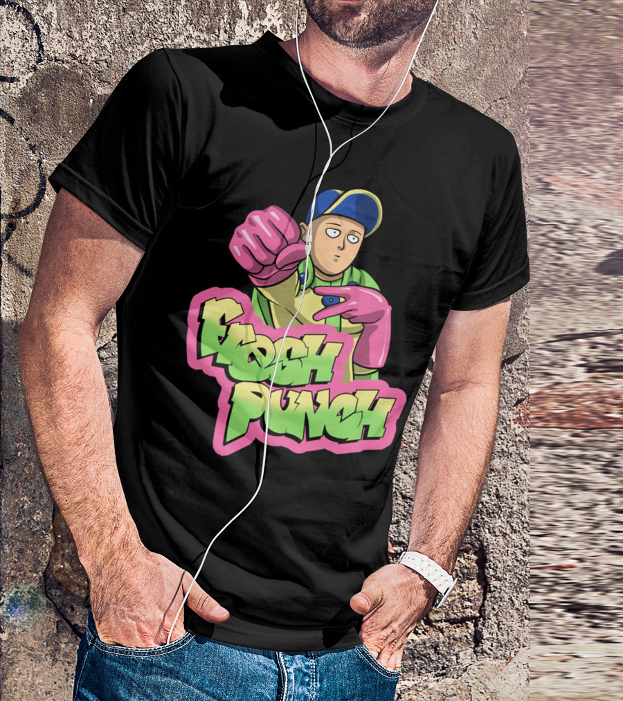 Fresh Punch Anime Character Bold Glove T-Shirt