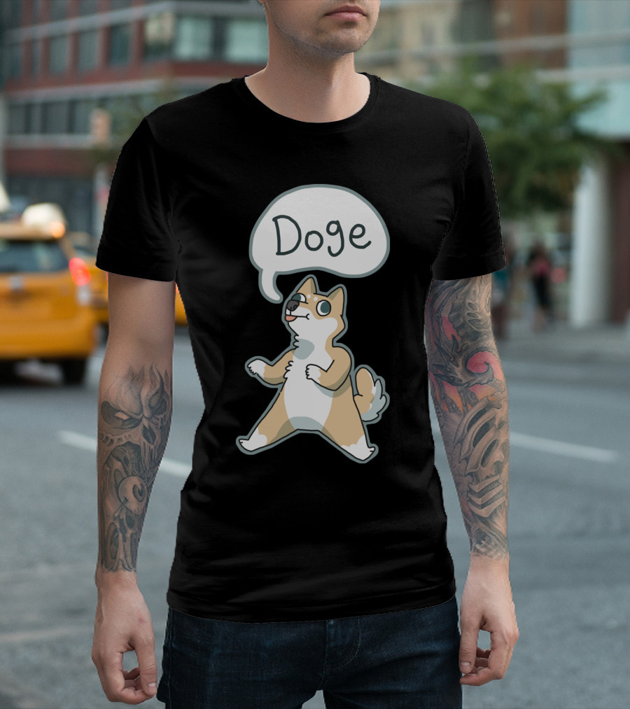 Doge Shiba Inu Cartoon With Speech Bubble T-Shirt