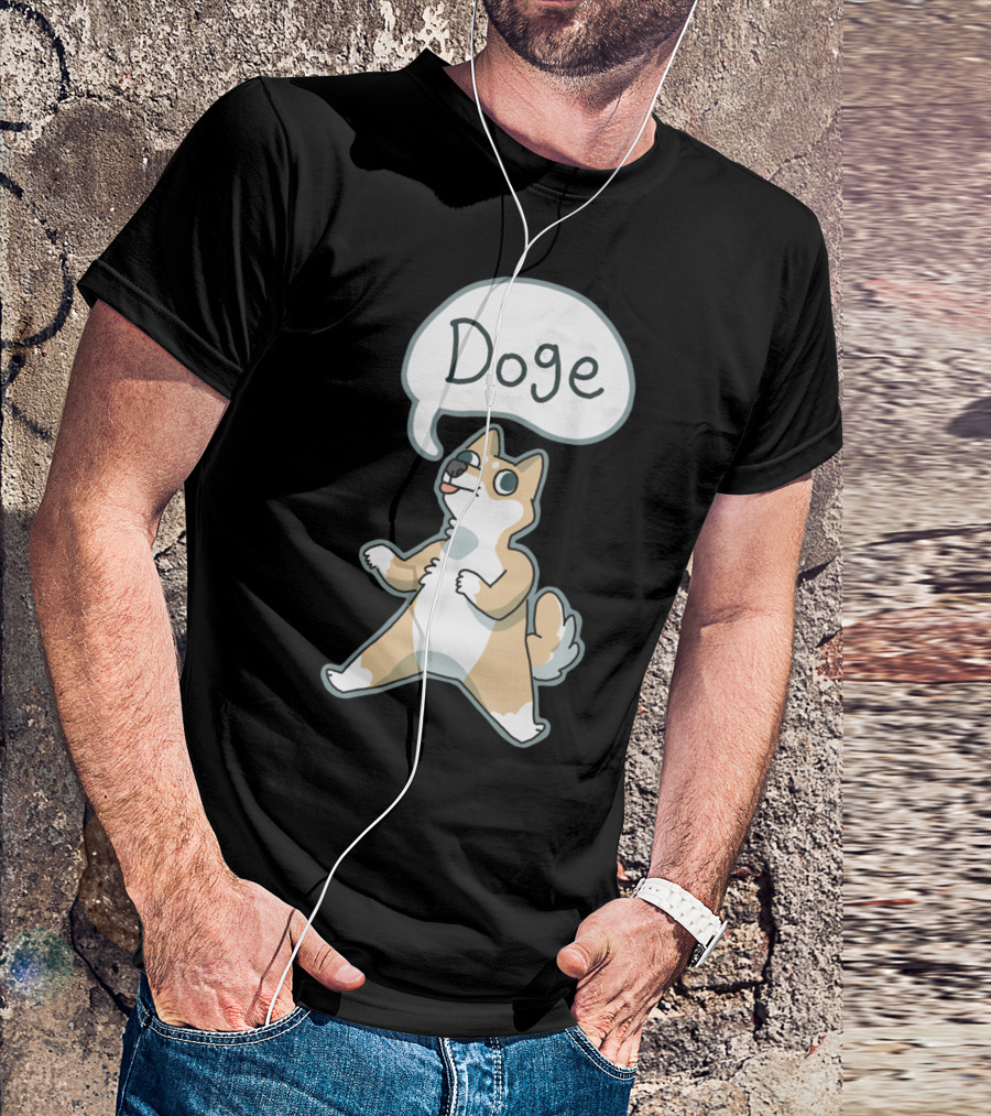 Doge Shiba Inu Cartoon With Speech Bubble T-Shirt