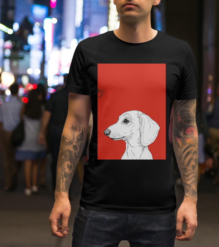 Dachshund Dog Sketch T-Shirt