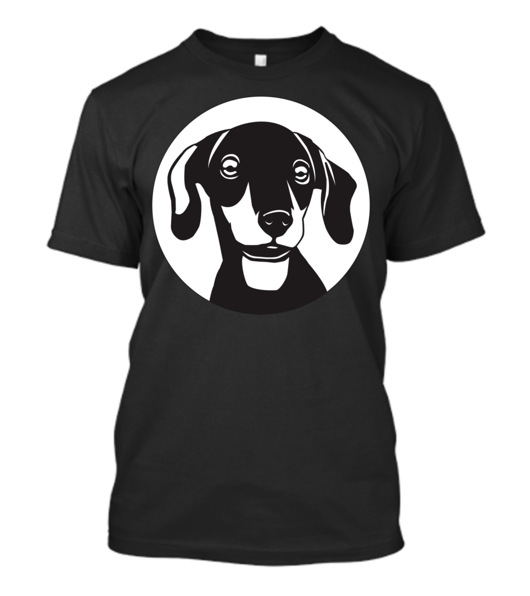 Dachshund Phone Iconic Black And White Dog T-Shirt