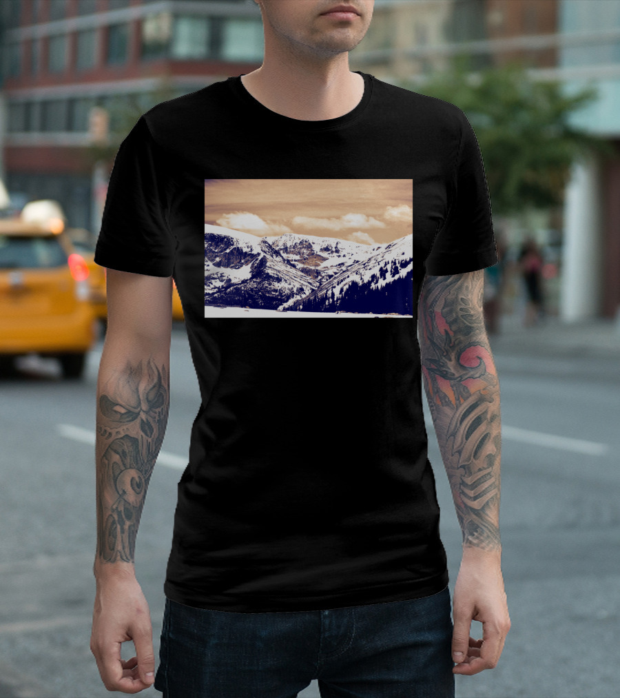 Snowy Mountains in Colorado Winter Landscape T-Shirt