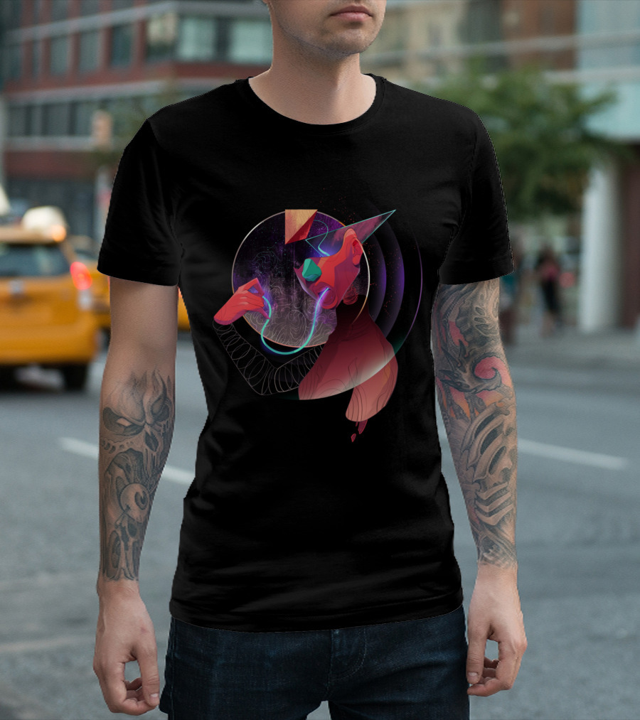 Daily Madness Abstract Geometry Visionary T-Shirt