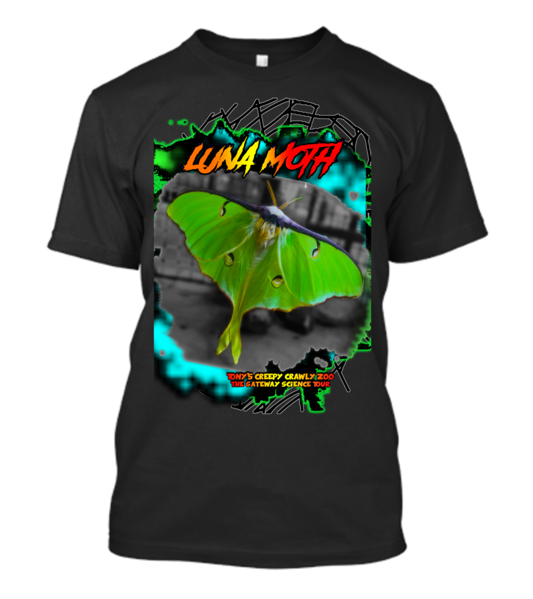 LUNA MOTH TONY'S CREEPY CRAWLY ZOO THE GATEWAY SCIENCE TOUR T-Shirt