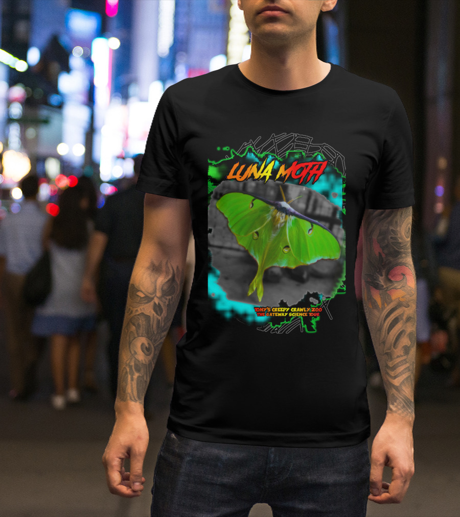 LUNA MOTH TONY'S CREEPY CRAWLY ZOO THE GATEWAY SCIENCE TOUR T-Shirt