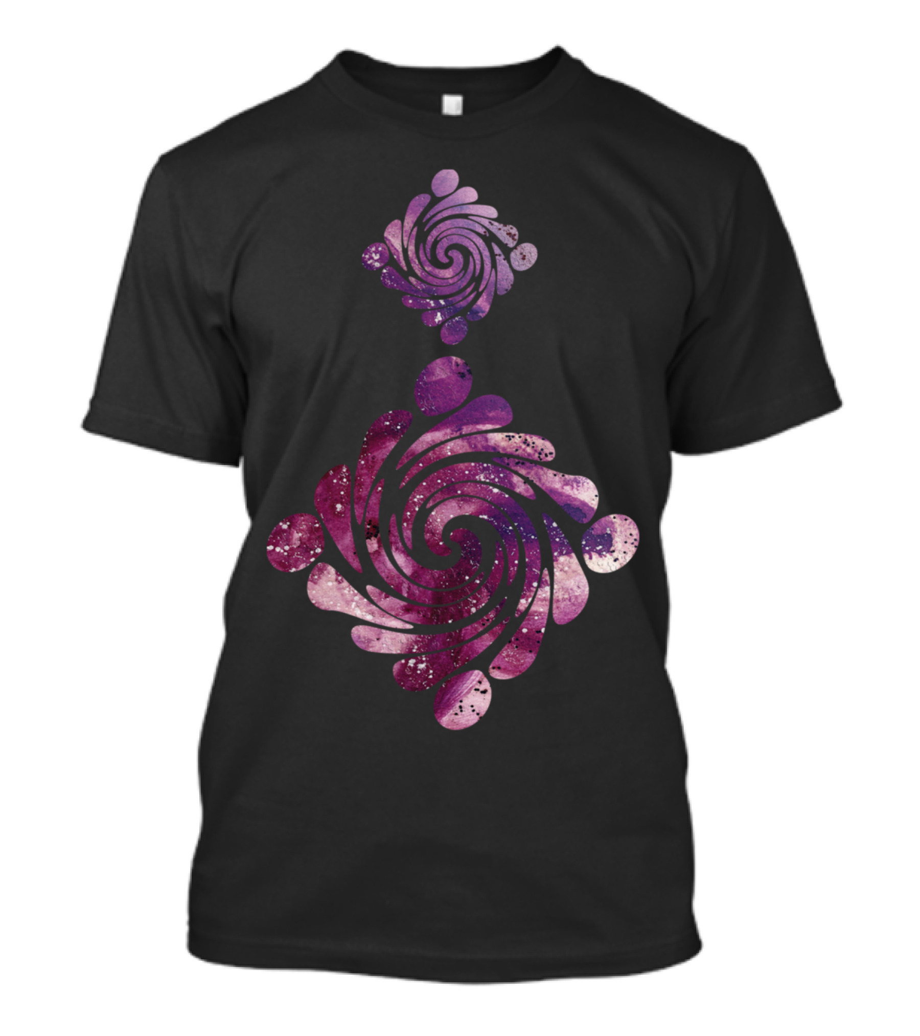 Watercolors Purple Swirl Galaxy T-Shirt