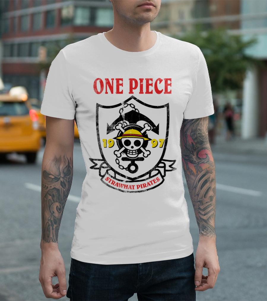 One Piece 1997 Strawhat Pirates Anchor T-Shirt