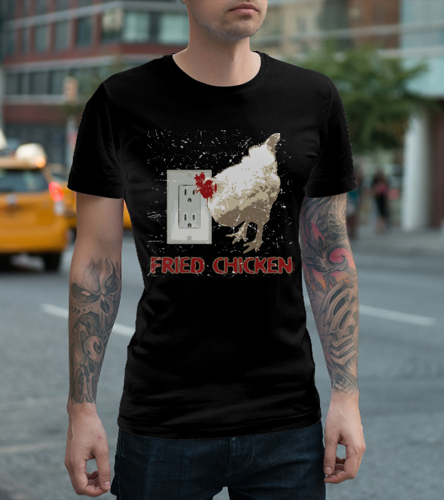 Fried Chicken Electric Outlet Joke T-Shirt