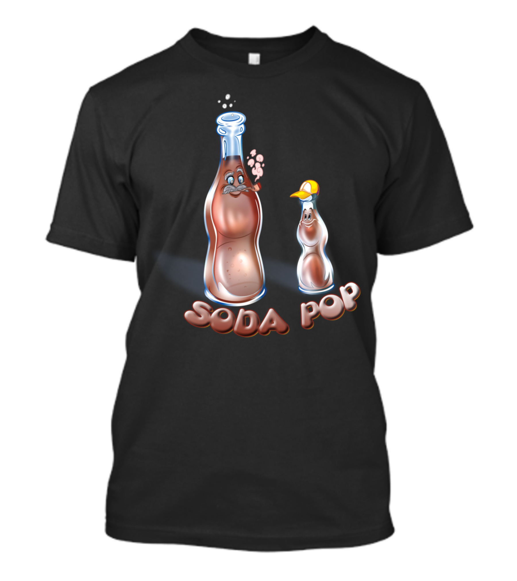Soda Pop Punny Animated Bottles With Faces T-Shirt
