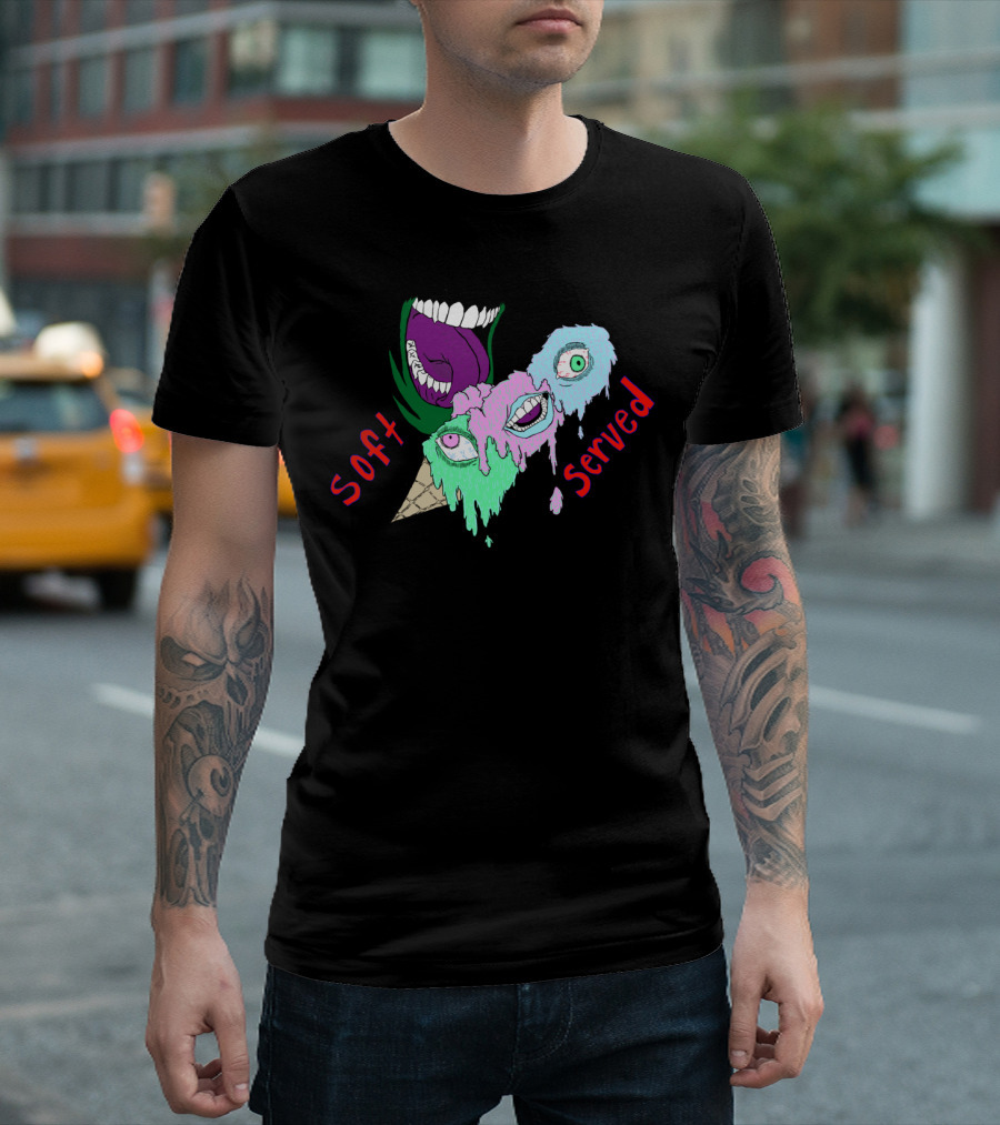 Soft Served Melting Cone and Joker Face Mashup T-Shirt