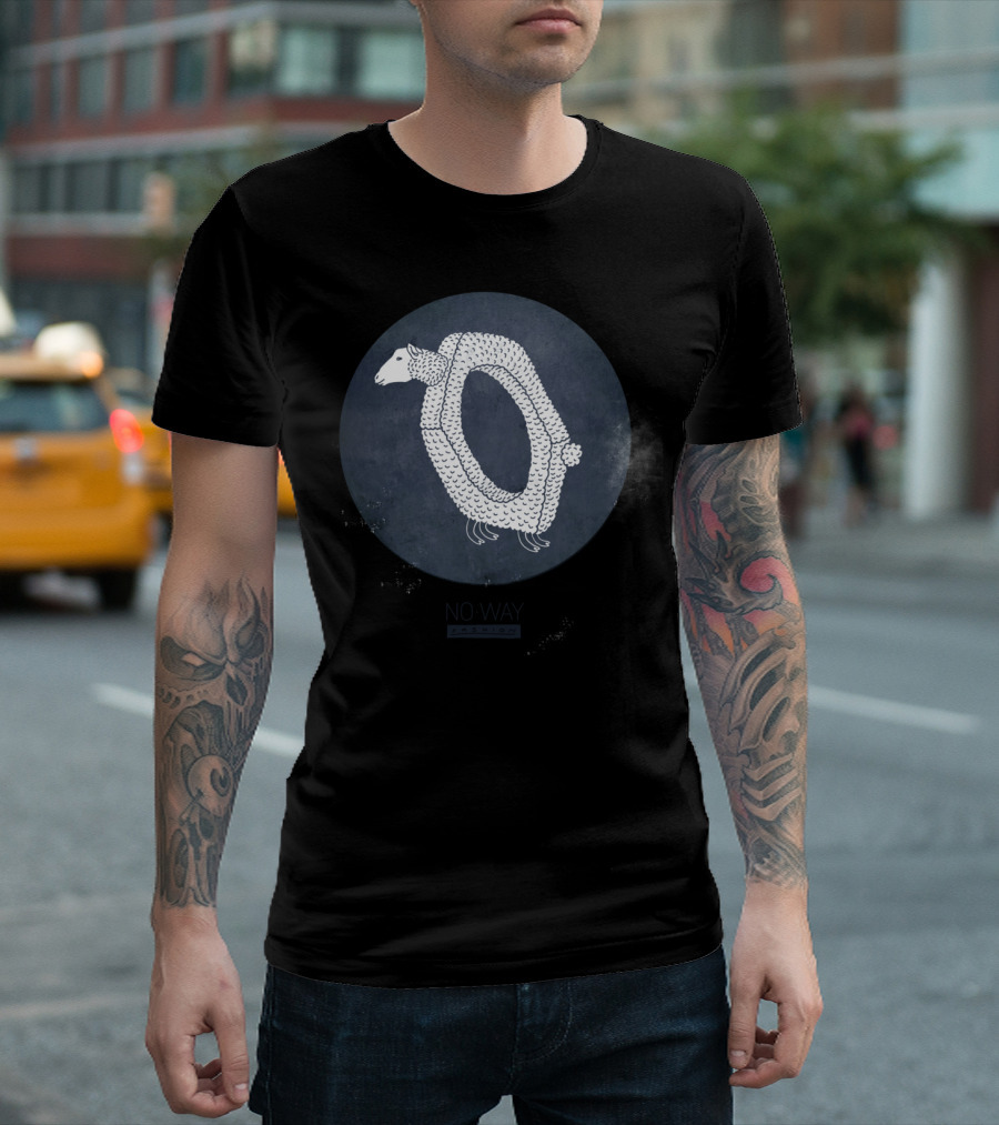 Impossible Sheep in Möbius Loop Form T-Shirt
