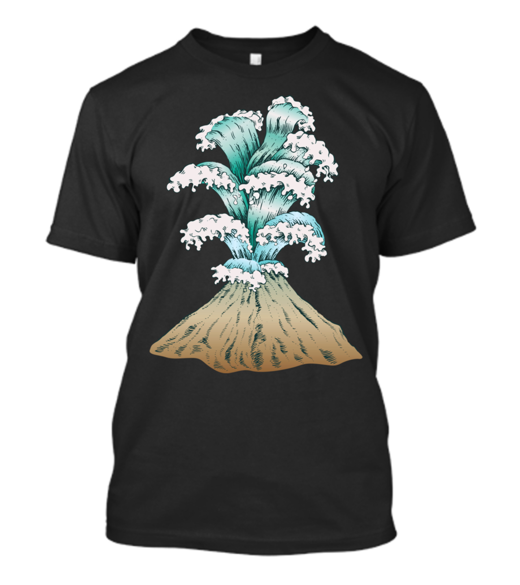 Wave Eruption Surf Volcano Splash T-Shirt