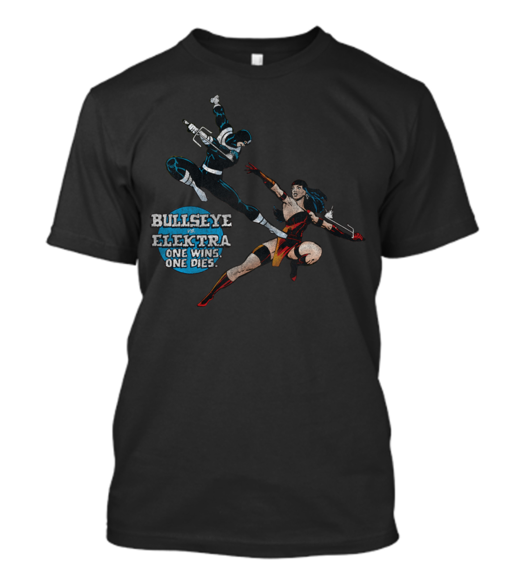 Bullseye Vs. Elektra One Wins One Dies T-Shirt