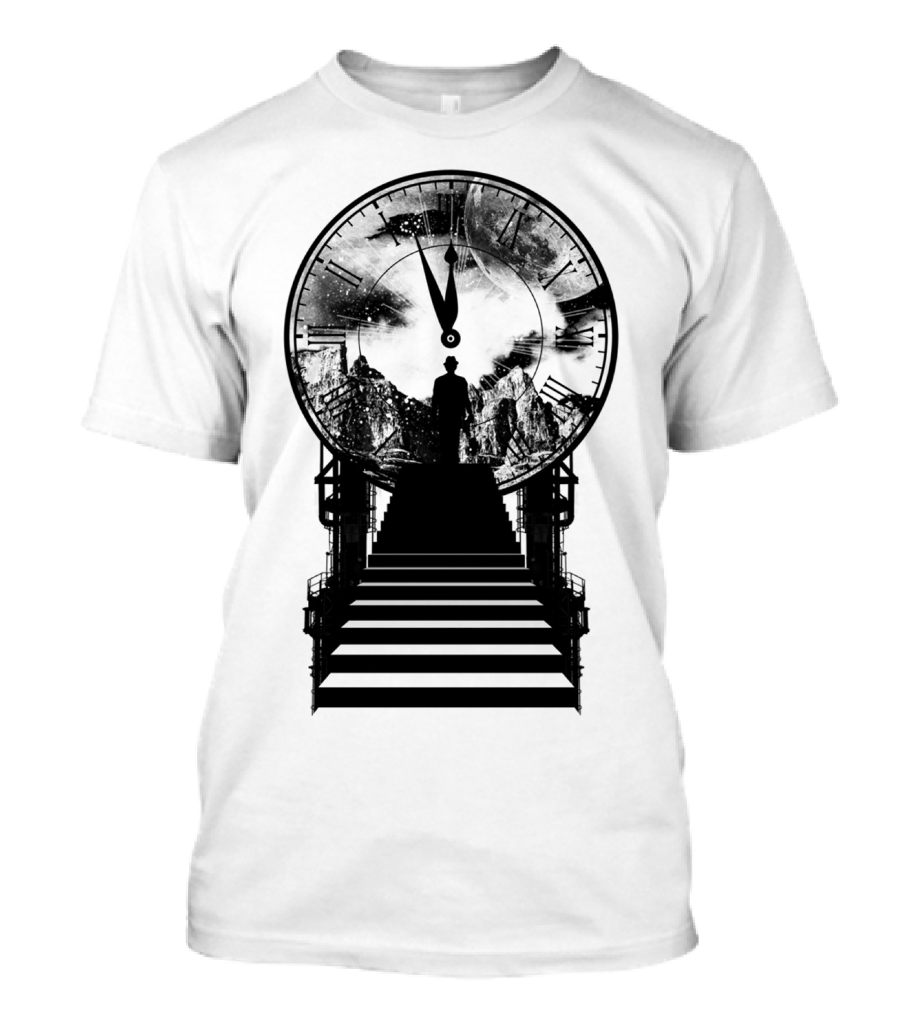 Only Time Clock Stairs Mystery Journey T-Shirt
