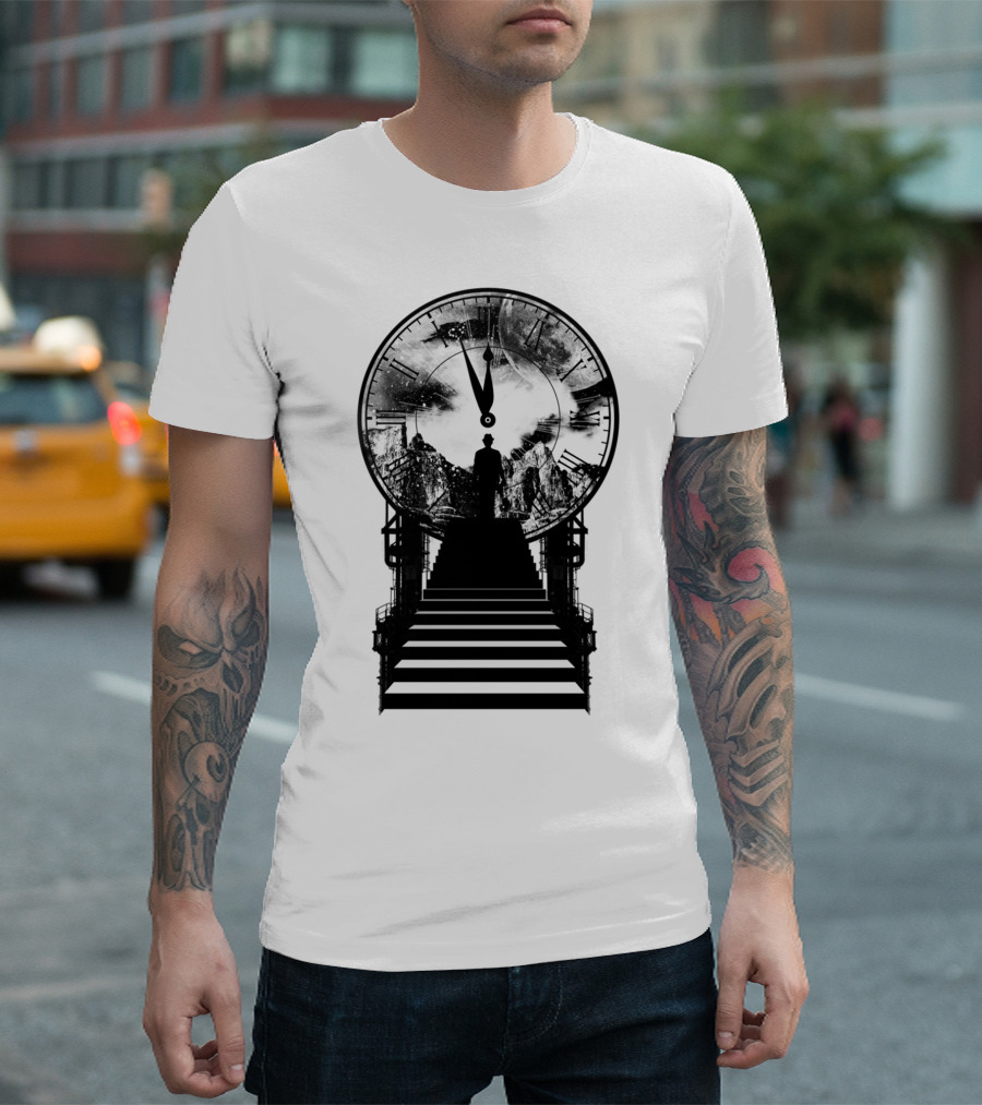 Only Time Clock Stairs Mystery Journey T-Shirt