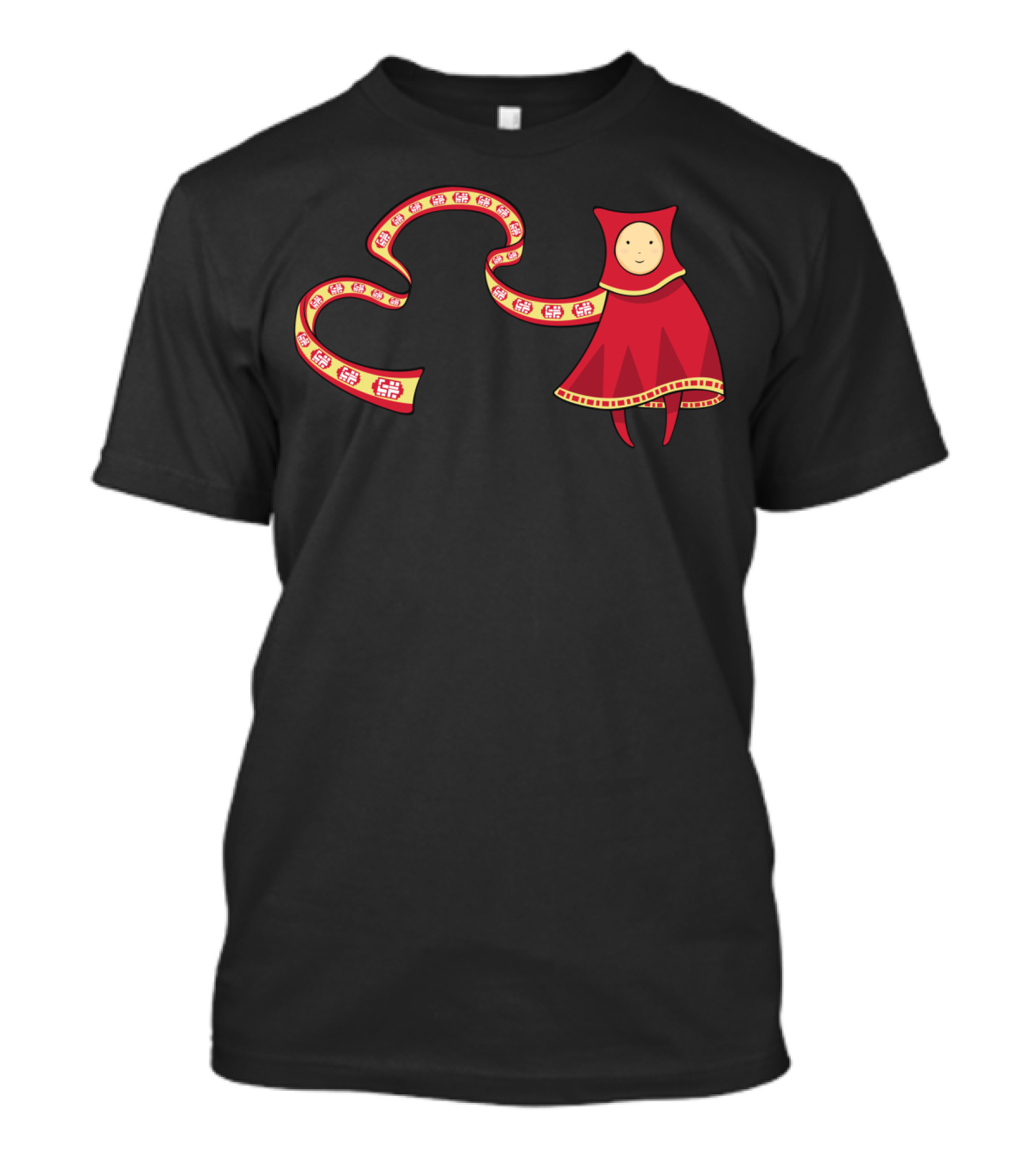 OodiGames Journey Red Cloak Figure With Yellow Icon Scarf T-Shirt