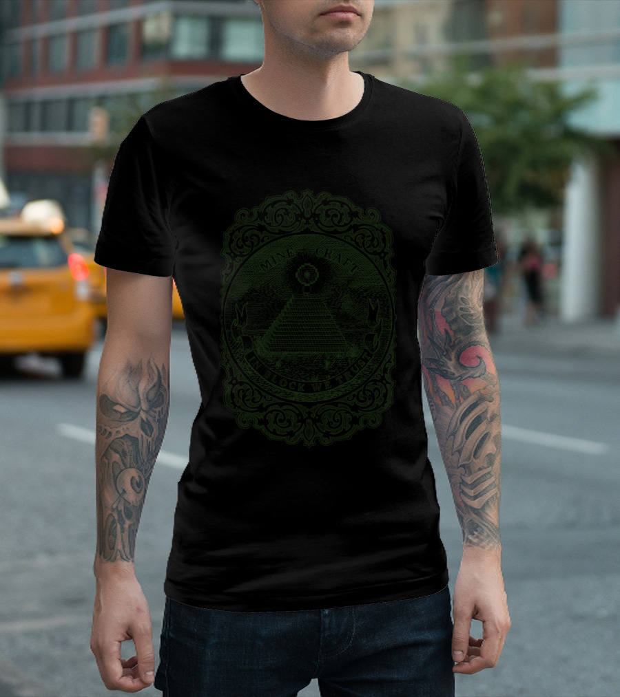 Minecraft In Block We Trust Illuminati Pyramid Eye T-Shirt