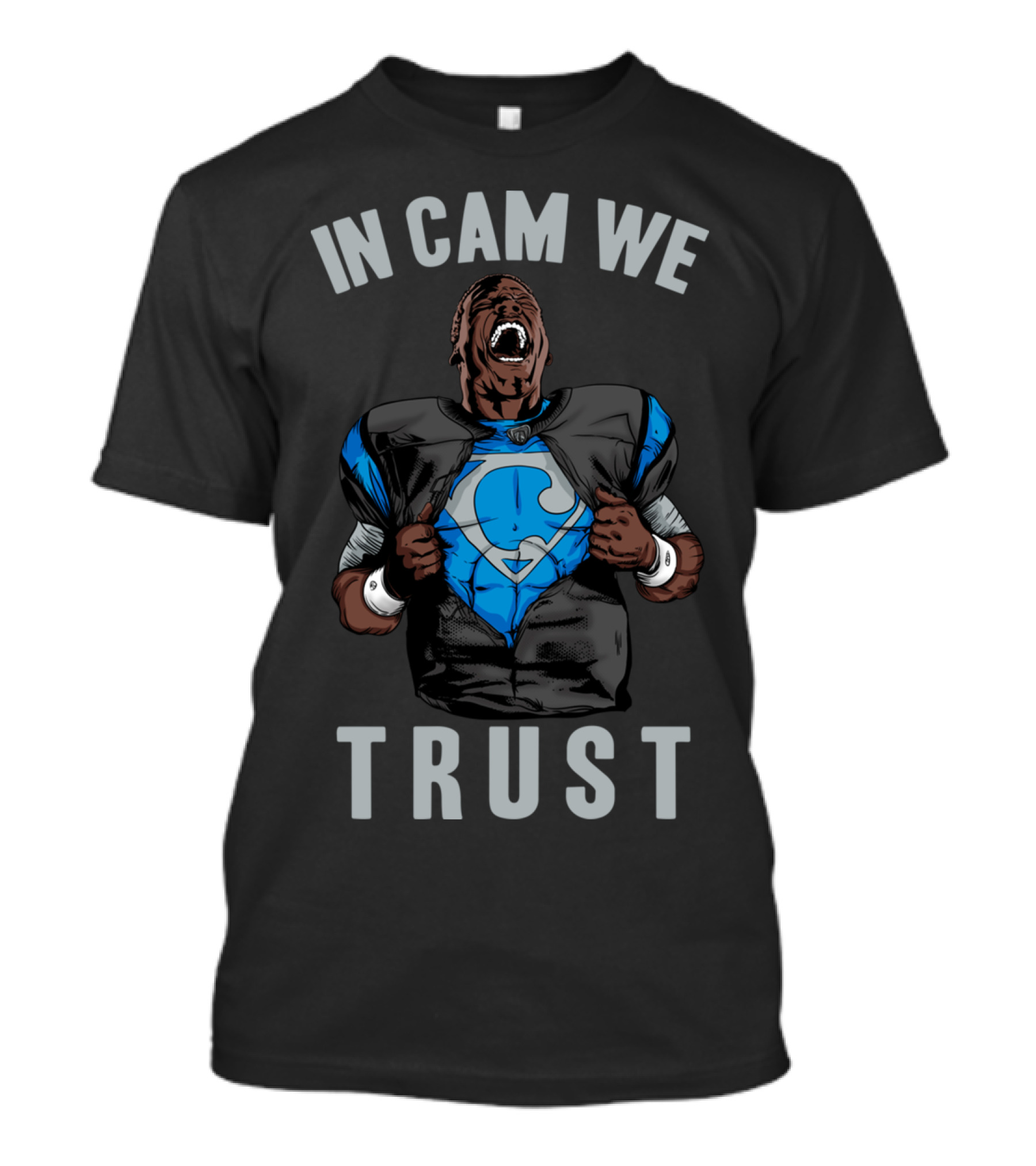 In Cam We Trust Superman Football Jersey T-Shirt