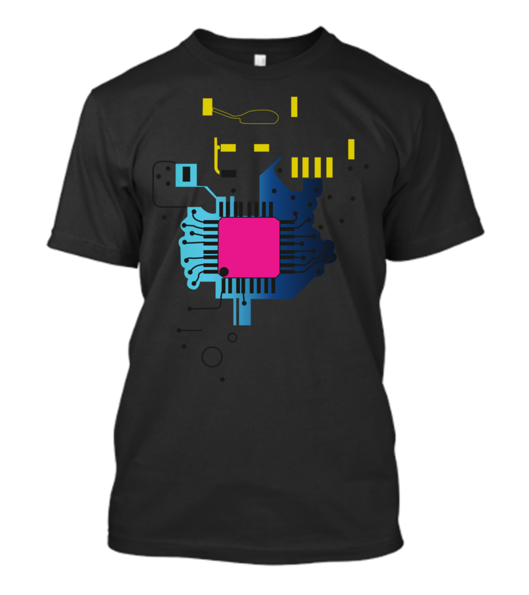 Colored Circuit Chip Design Programmer Card Architecture T-Shirt