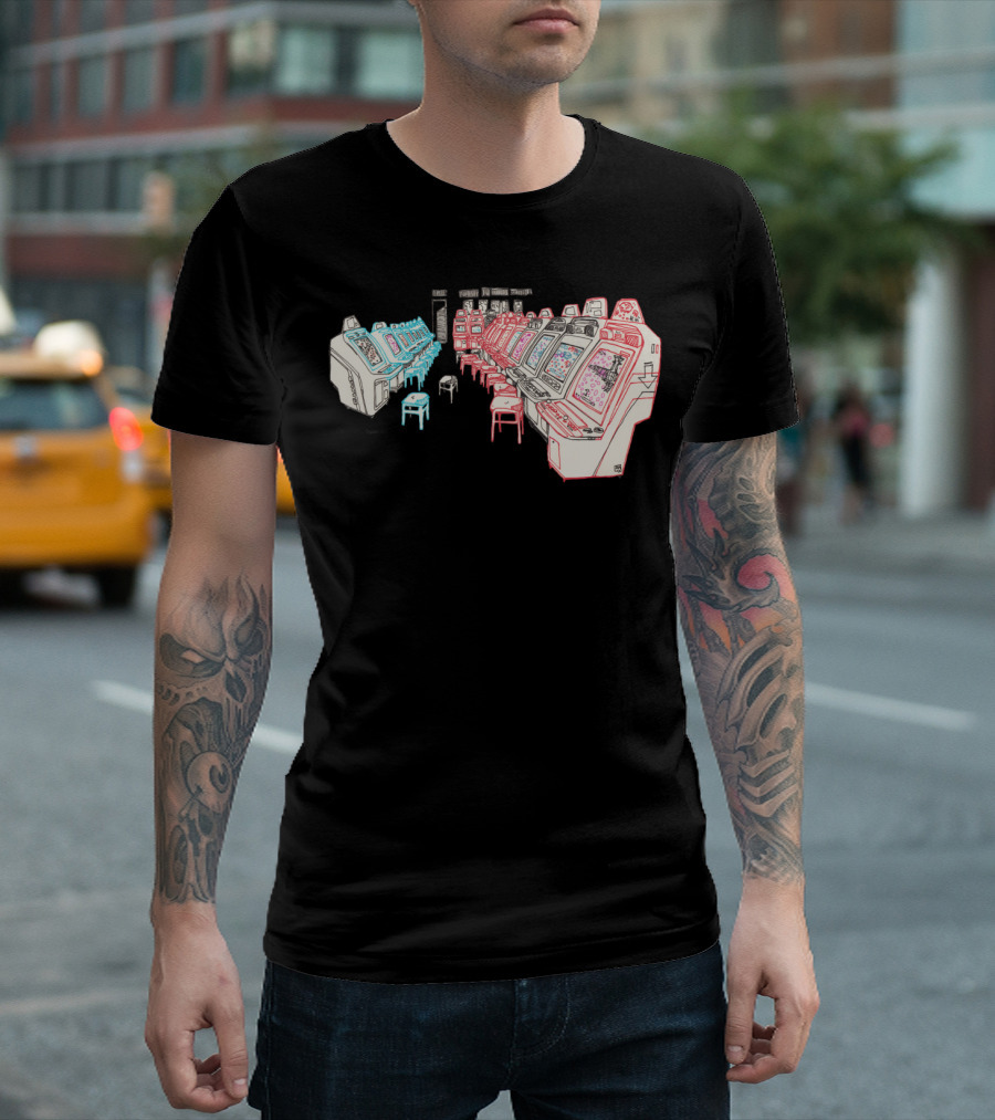 Danmaku Demons Arcade Machines Retro Gaming Aisle T-Shirt