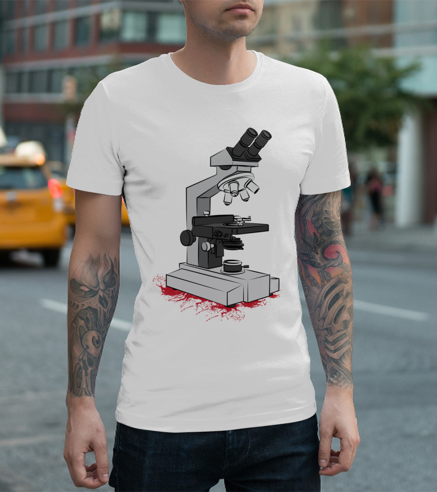 Optical Microscope On Splattered Background T-Shirt