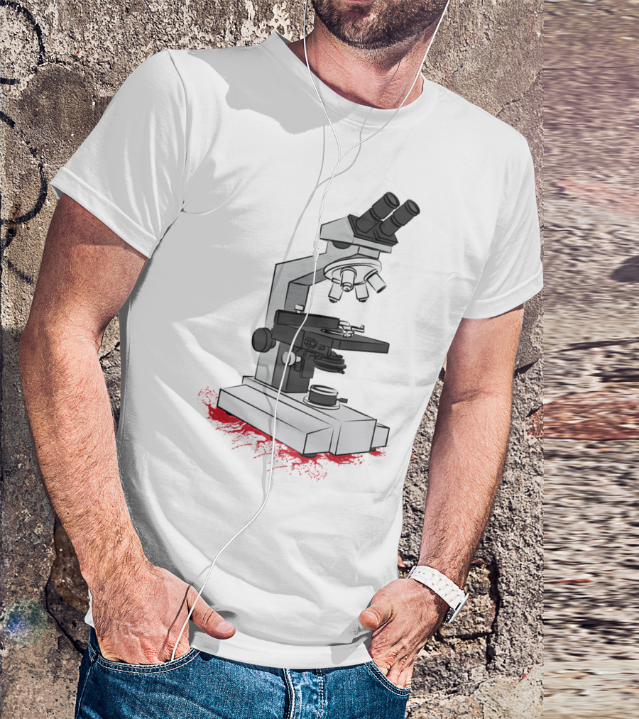 Optical Microscope On Splattered Background T-Shirt