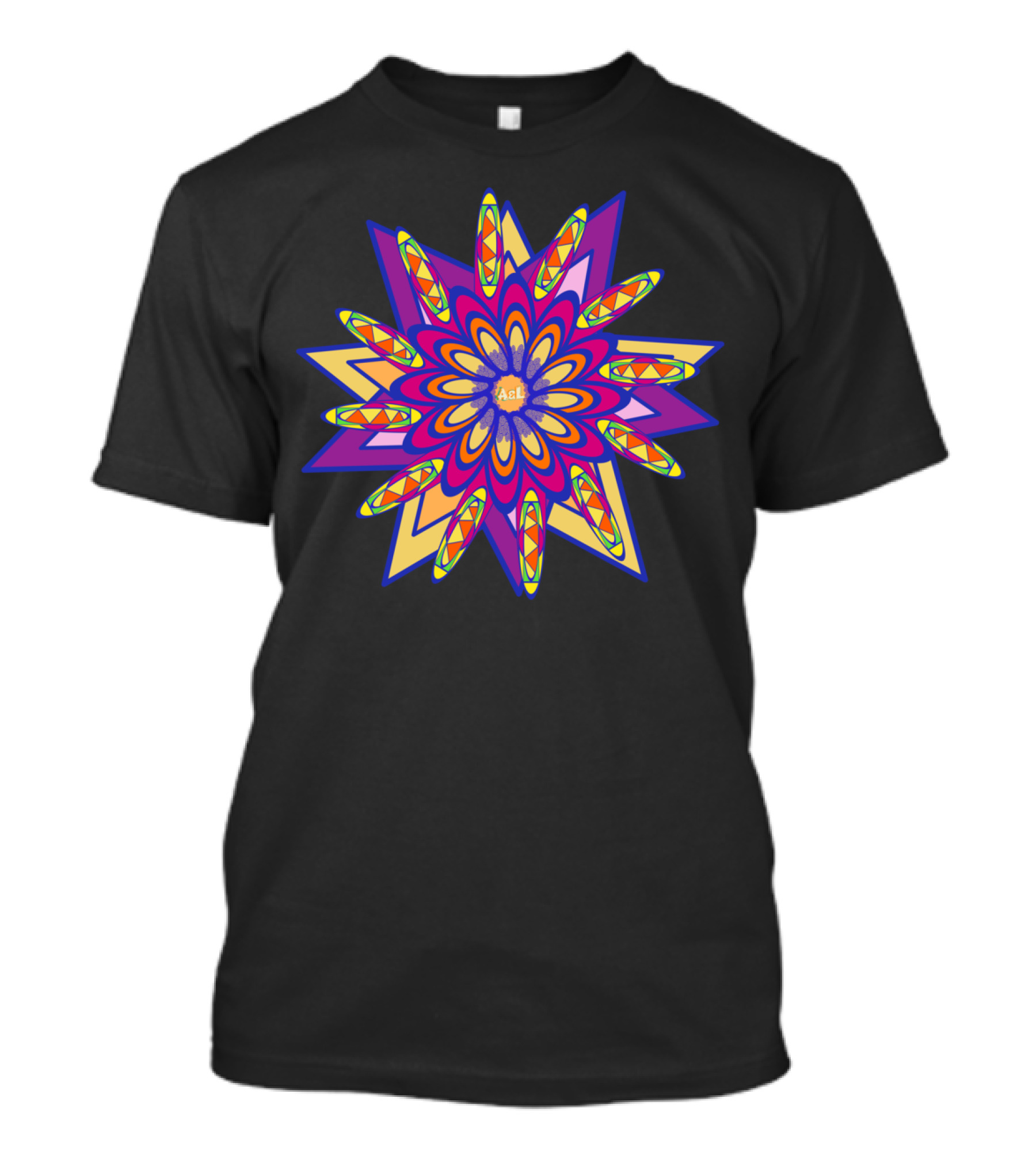 Mandala Flower Psychedelic Starburst Burst T-Shirt
