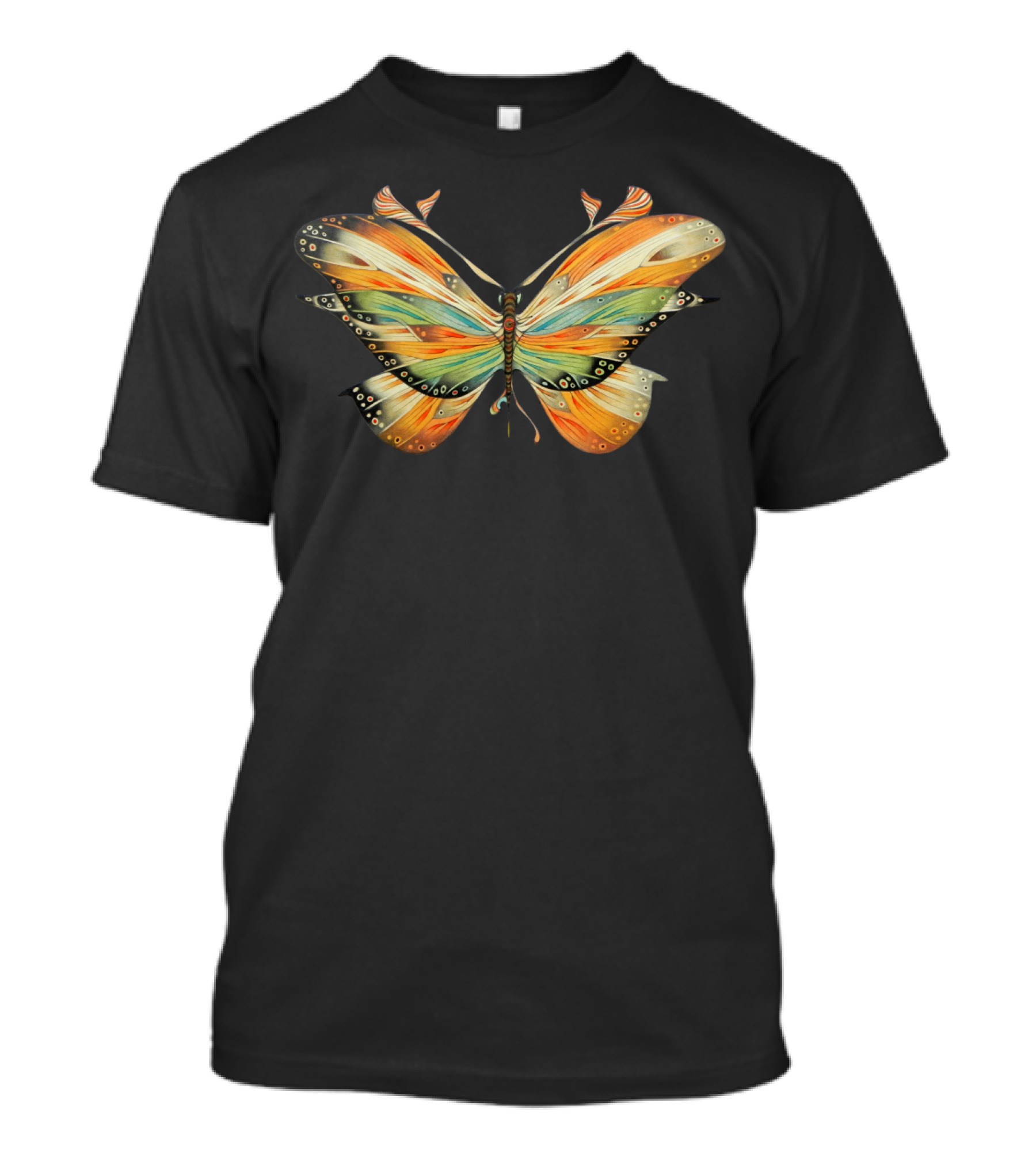Colorful Butterfly Wings Artistic Vibrant Hues T-Shirt