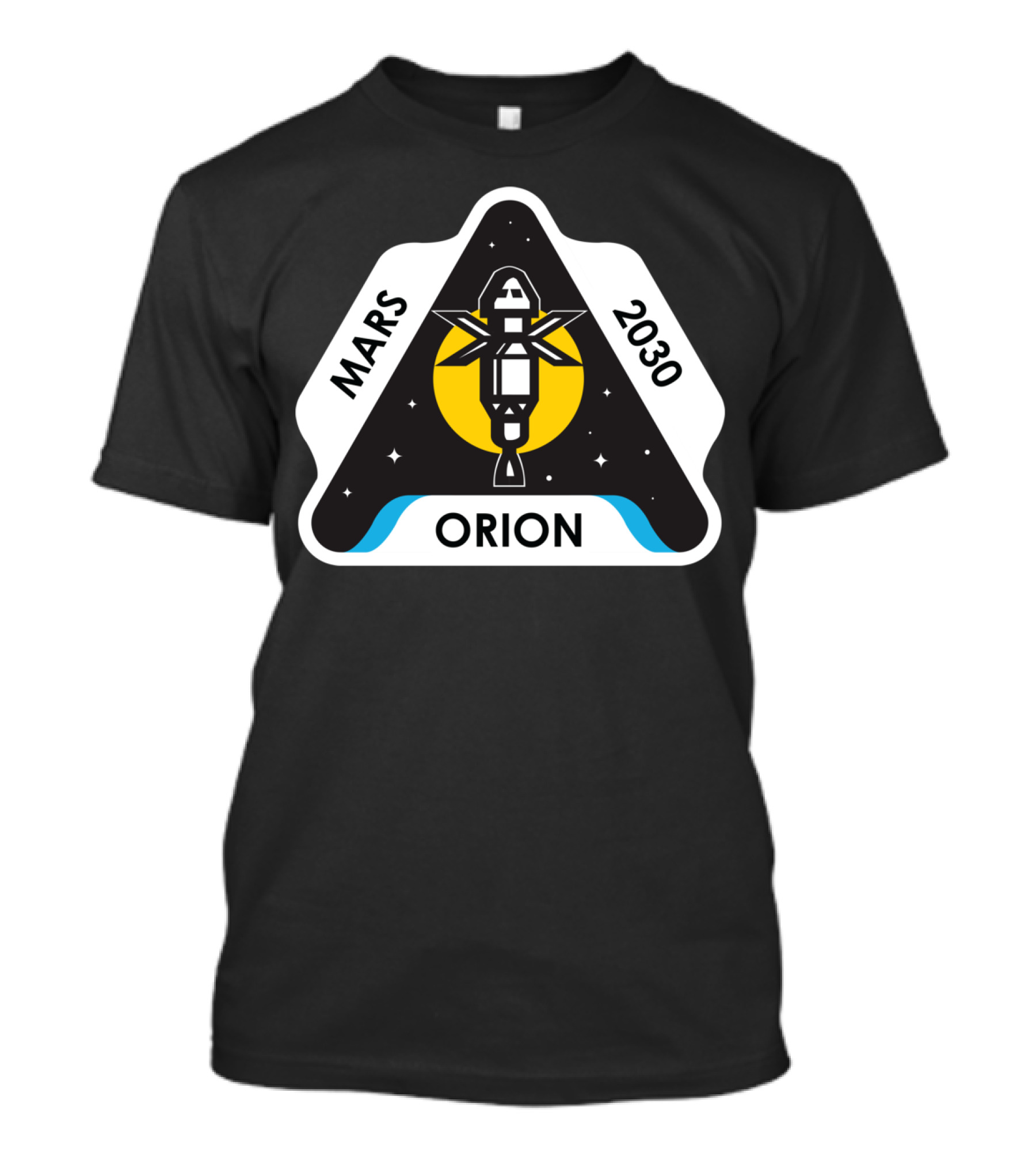 Mars 2030 Orion Patch With Rocket And Stars T-Shirt