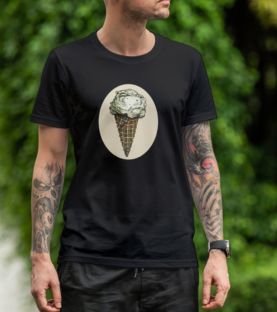 In Ice Cream We Trust Vintage Cone Emblem T-Shirt