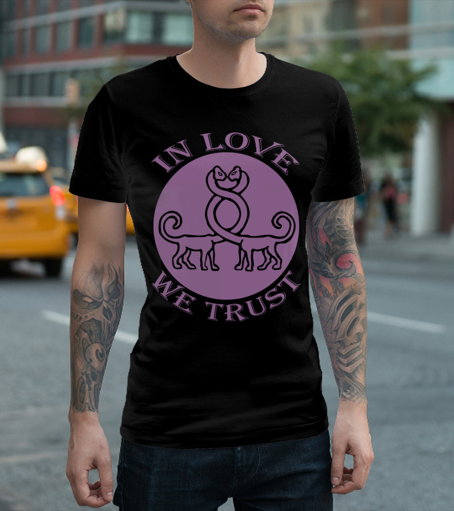 IN LOVE WE TRUST Infinity Cat T-Shirt