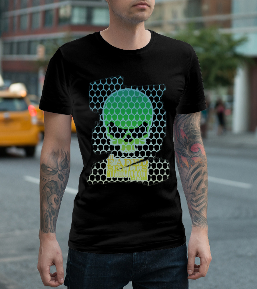 Faded Skulls Motorcycle Club Est. 1969 Retro Skull T-Shirt