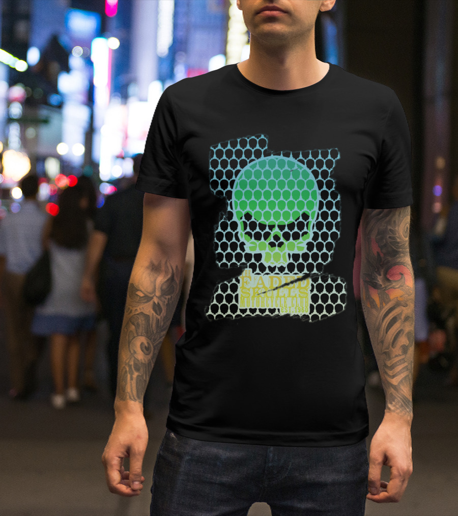 Faded Skulls Motorcycle Club Est. 1969 Retro Skull T-Shirt