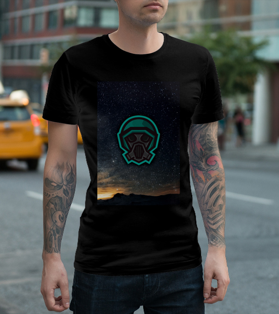 DarienFLEX Galaxy Edition Phone Astronaut Helmet Starry Night T-Shirt