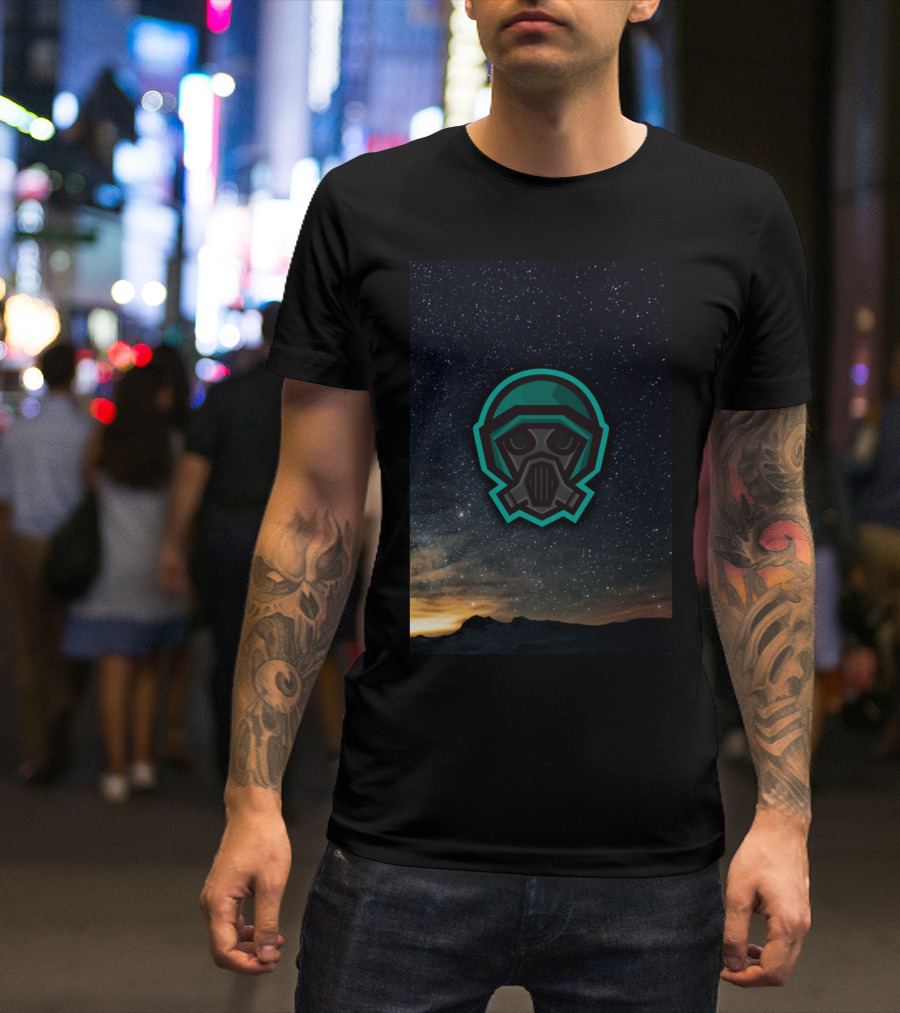 DarienFLEX Galaxy Edition Phone Astronaut Helmet Starry Night T-Shirt