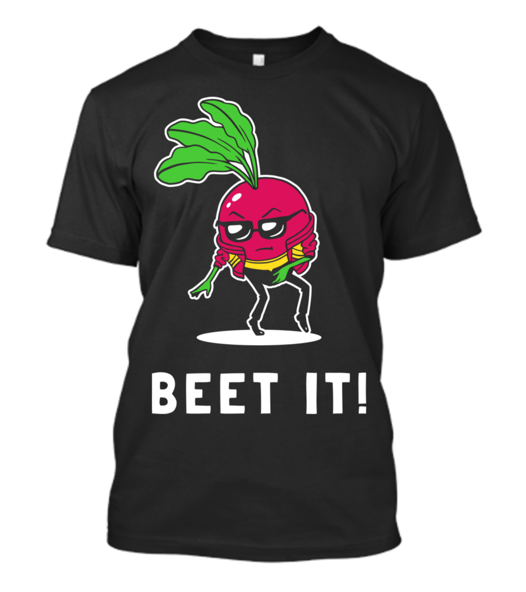 BEET IT Cool Cartoon Beet With Sunglasses And Jacket T-Shirt