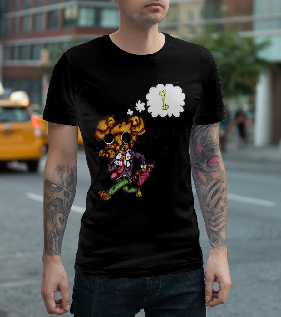 Gotta Go Dog with Tie and Bone Thought Bubble T-Shirt
