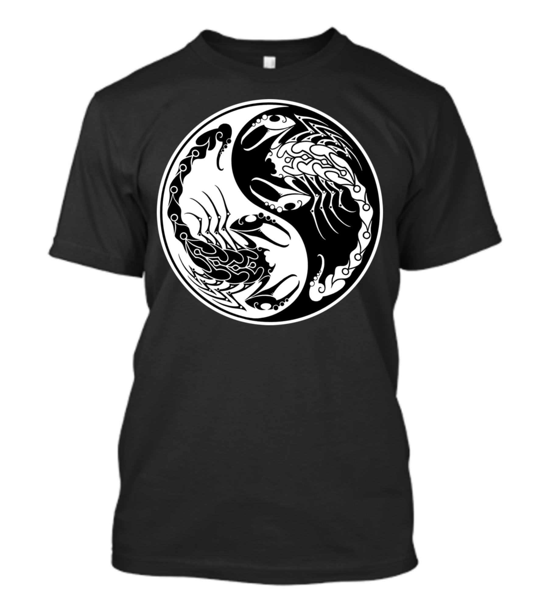 White Black Scorpions Yin Yang T-Shirt