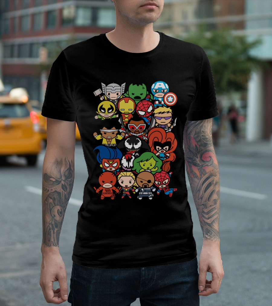 Marvel Superhero Cartoon Characters Compilation T-Shirt