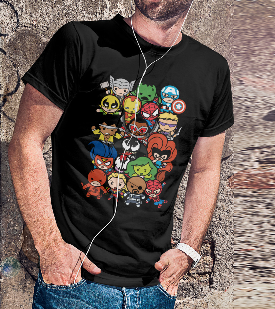 Marvel Superhero Cartoon Characters Compilation T-Shirt