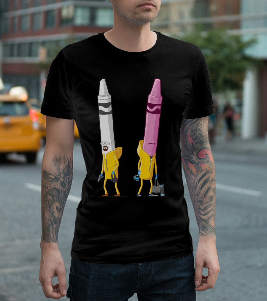 White And Pink Breaking Bad Crayons T-Shirt