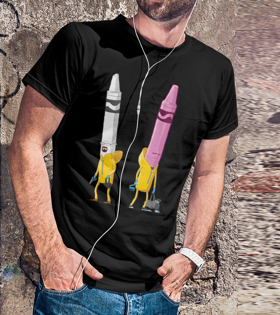 White And Pink Breaking Bad Crayons T-Shirt