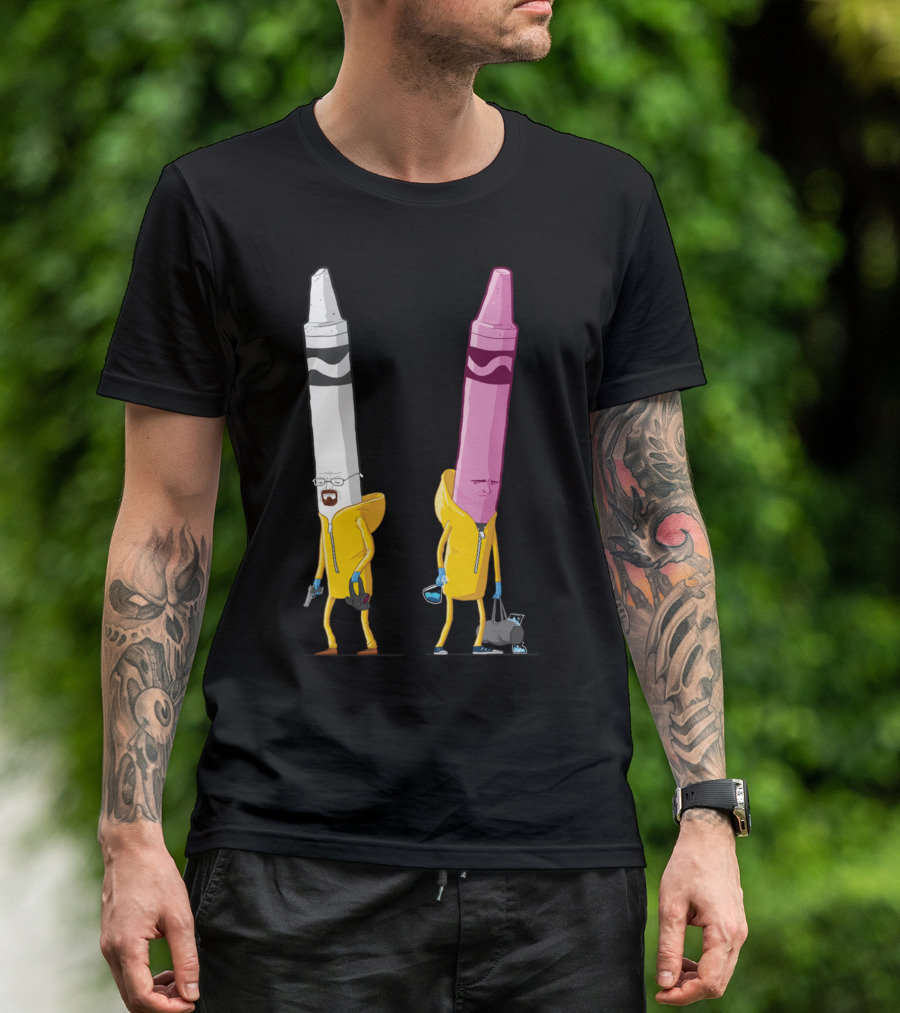 White And Pink Breaking Bad Crayons T-Shirt