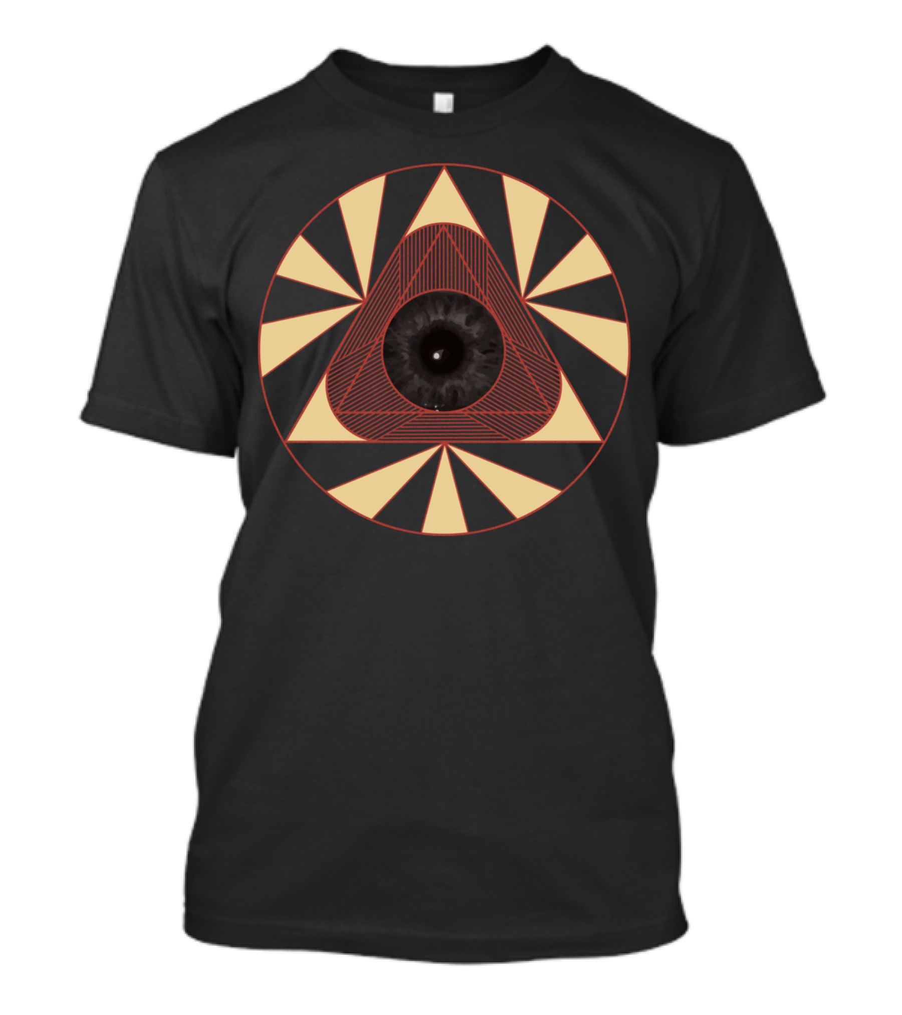 All Seeing Eye Illuminati Triangle Geometric T-Shirt