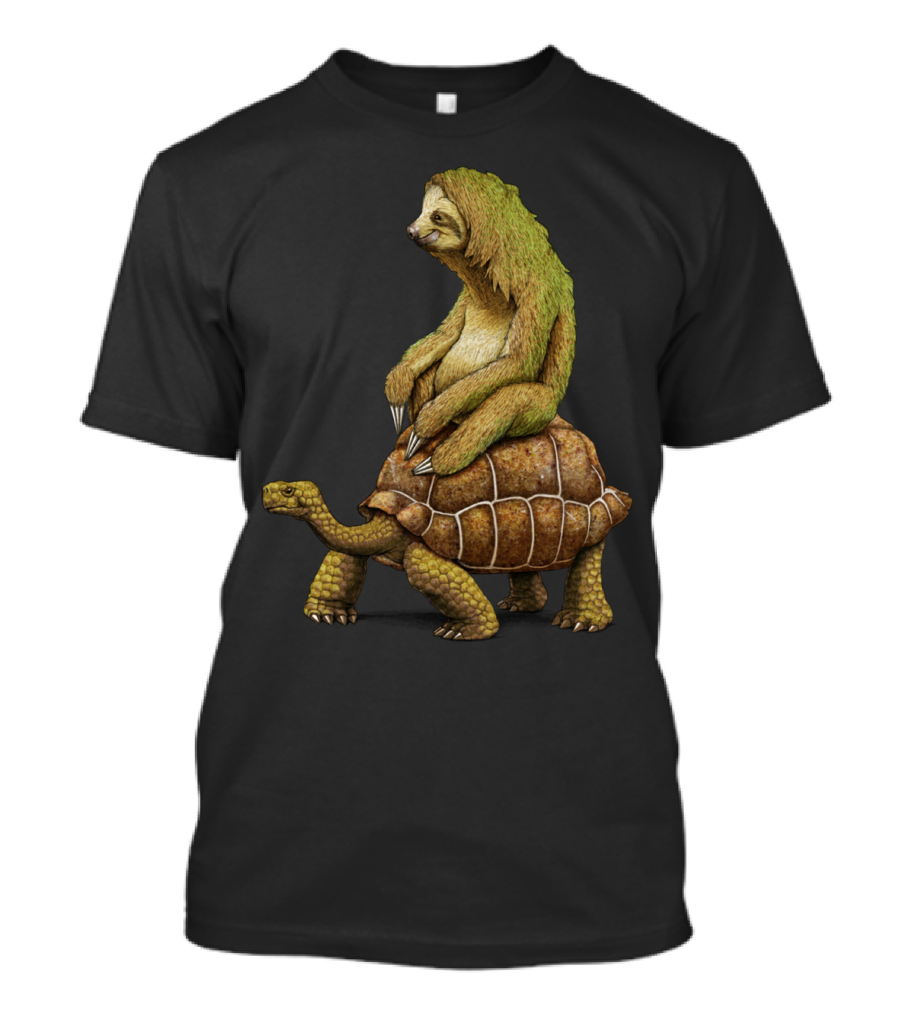 Speed Is Relative Sloth Riding Turtle T-Shirt