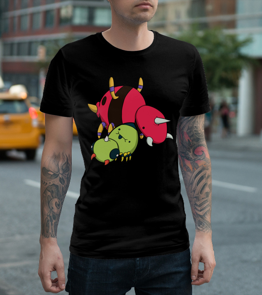 Whimsical Cartoon Spider Butts Stack in Bright Colors T-Shirt