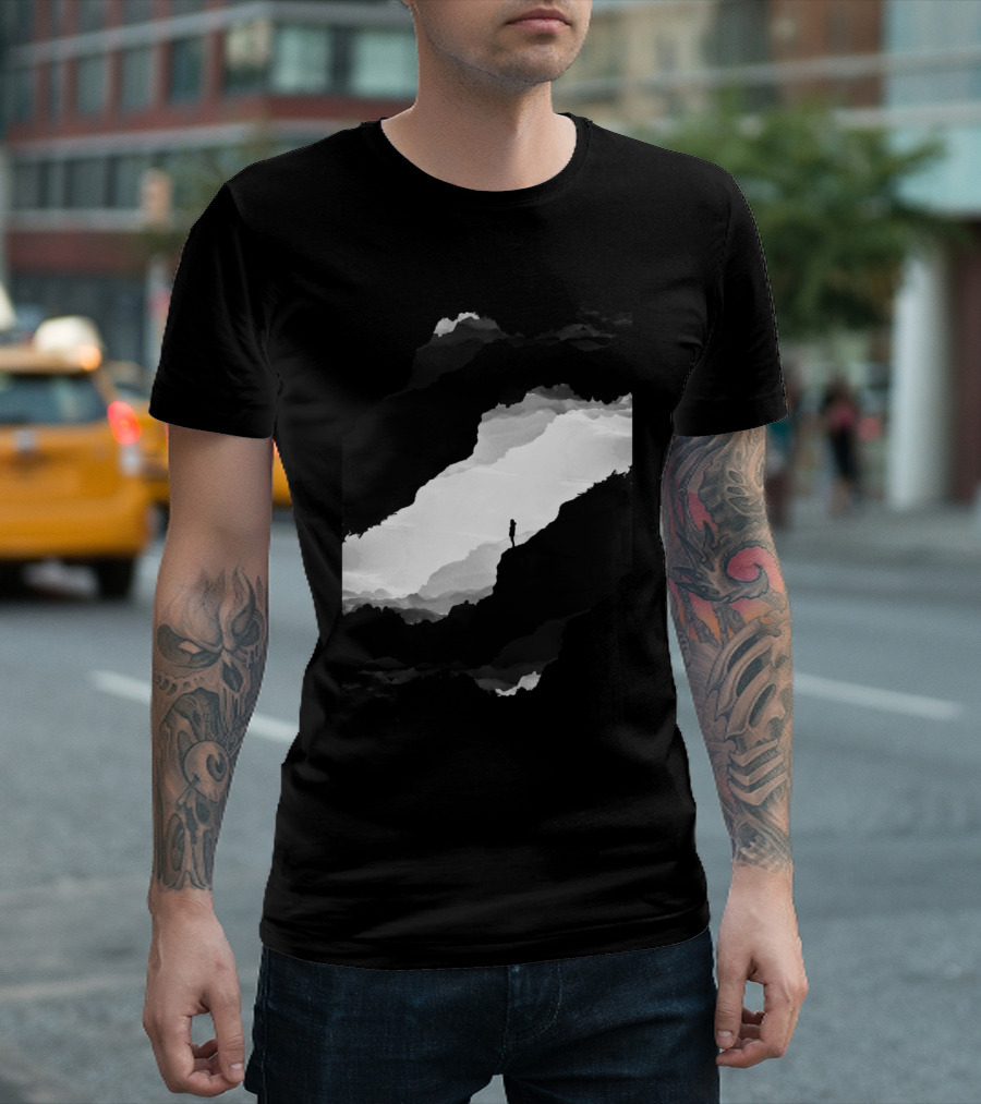 White Isolation Mountain Landscape Silence T-Shirt