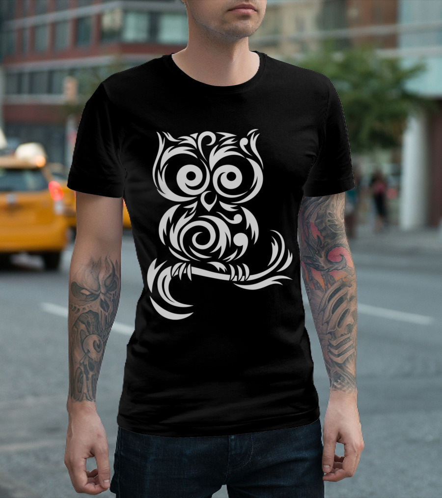 White Owl Tribal T-Shirt