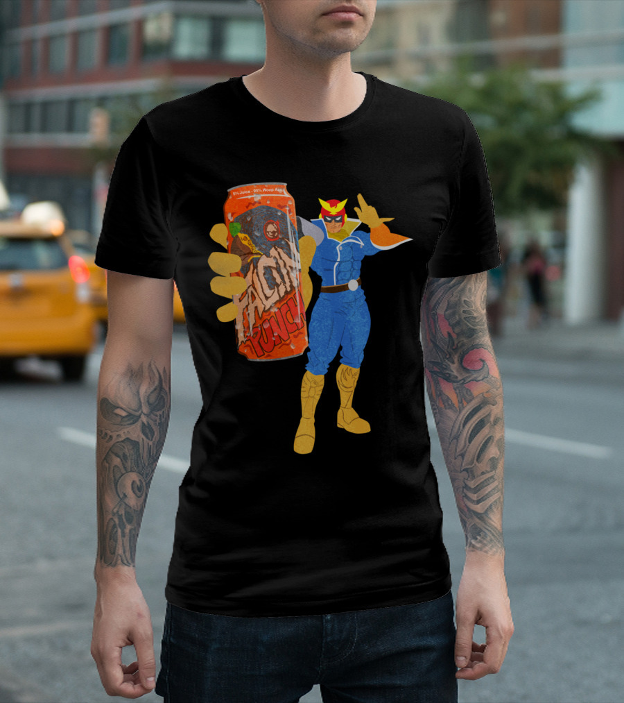 Falcon Punch Captain With Orange Can 5% Juice 95% Woop Ass T-Shirt