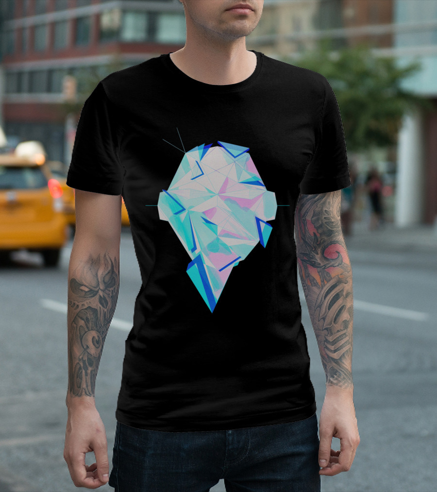 Human Crystal Geometric Prism T-Shirt